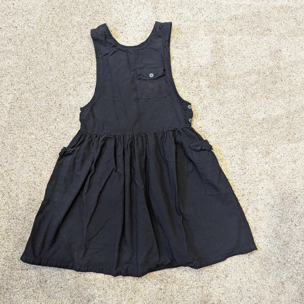 Little black dress, 100% cotton vintage women's Ricky size small with pockets